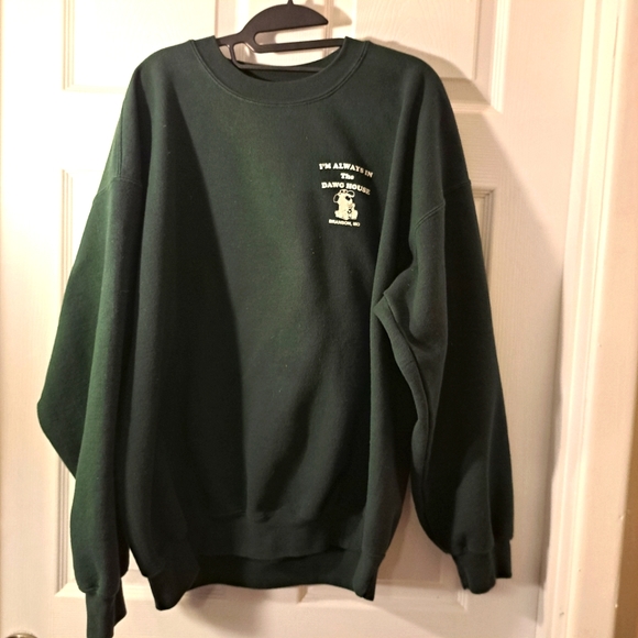 Unisex Green Dog House Sweatshirt XL - Picture 1 of 3